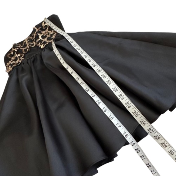 ABS Allen Schwartz Women's Sz. 2 Black & Gold Strapless Mini Prom/Cocktail Dress - Picture 14 of 16